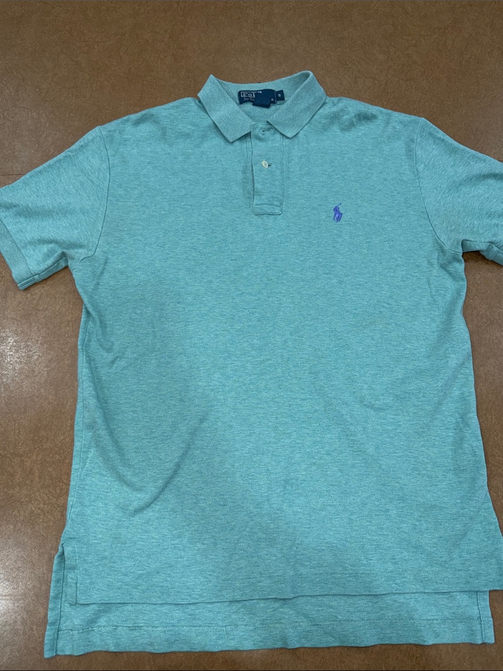 Ralph Lauren Men’s Heather Green Polo with Purple Pony • Like NEW • See ALL Pics